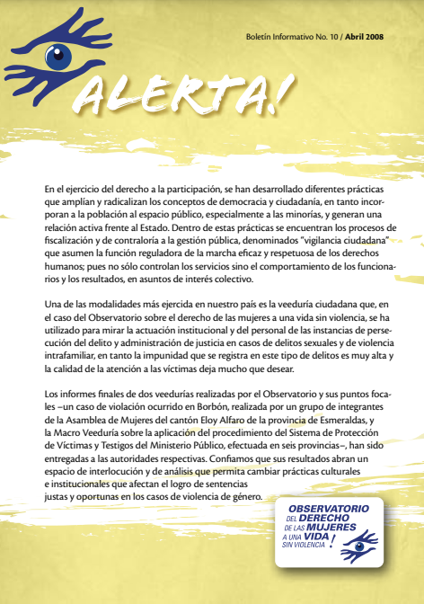 Boletín Alerta Nº 10 (2008) Boletín Alerta Nº 10 (2008)